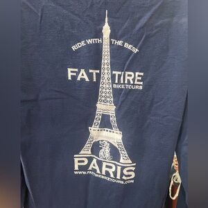 Fat Tire Paris Bike Tours Navy T-Shirt